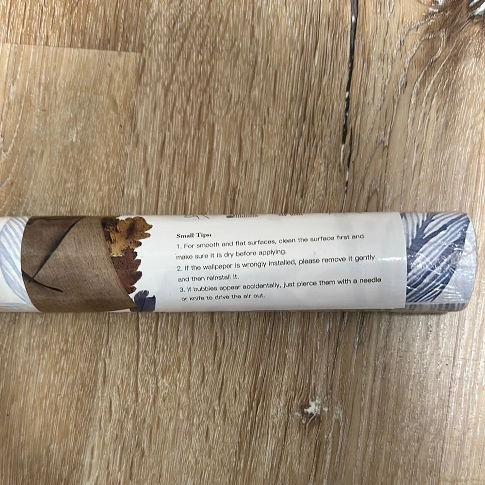 Heroad Boho Floral Wallpaper Elegant Blue Floral Wall Decor 16.1 x 78.7 qty. 4